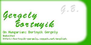 gergely bortnyik business card